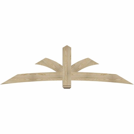 Ekena Millwork Davenport Rough Sawn Timber Gable Bracket, Douglas Fir, 96"W x 28"H x 6"D x 6"F, 7/12 Pitch GBW096X28X0606DAV00RDF